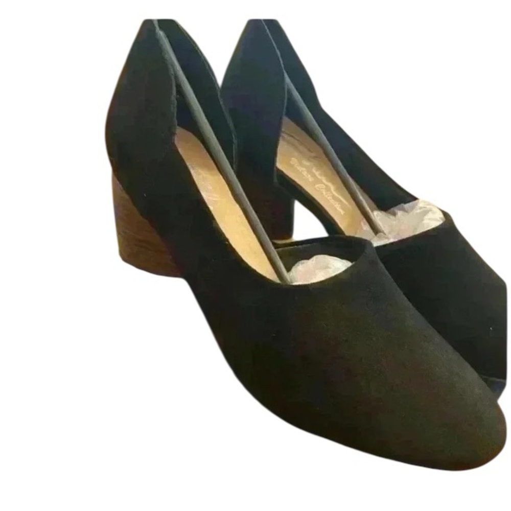 Women's Black Suede Block Heel‎ Shoes Sbicca Volin 8.5M NEW in box